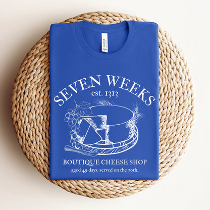 Seven Weeks Cheese Shop | Shavuot Humor T-shirt - Oytiot