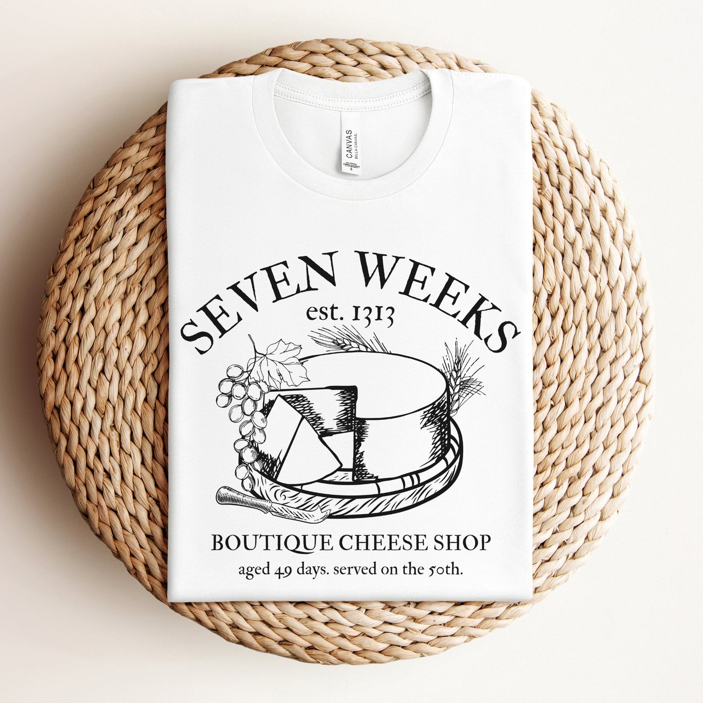 Seven Weeks Cheese Shop | Shavuot Humor T-shirt - Oytiot