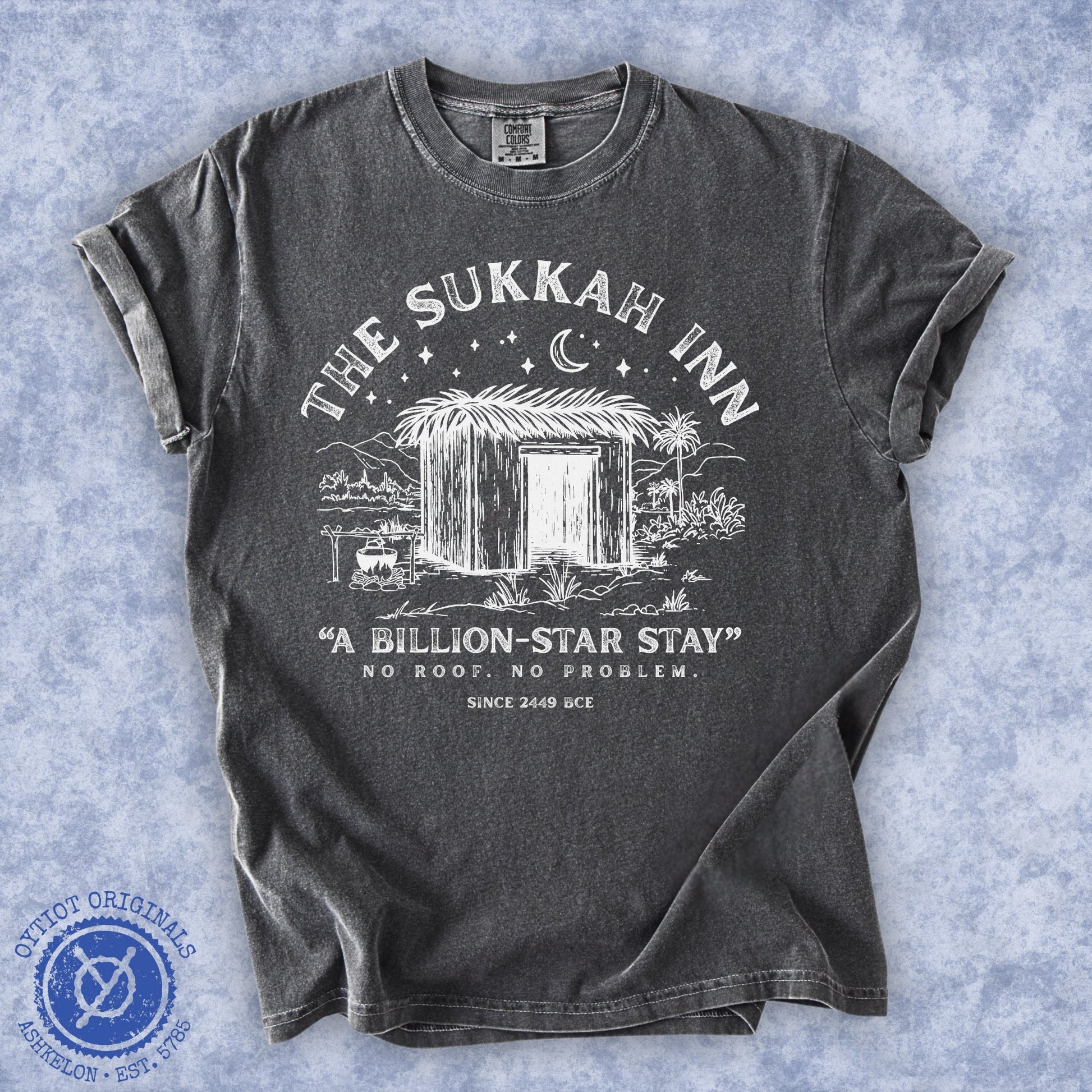 The Sukkah Inn | Sukkot Humor Washed T-shirt - Oytiot