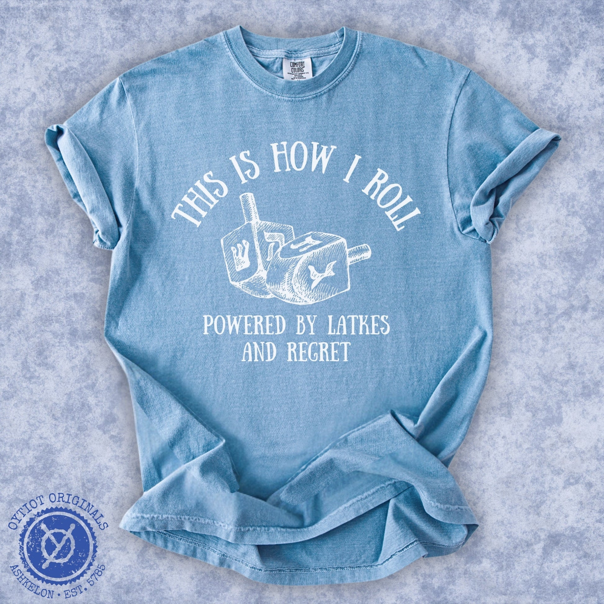 This Is How I roll | Hanukkah Humor Washed T-shirt - Oytiot