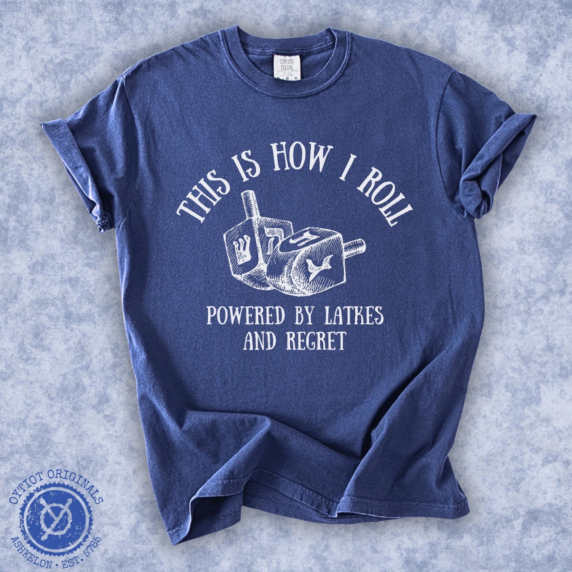 This Is How I roll | Hanukkah Humor Washed T-shirt - Oytiot